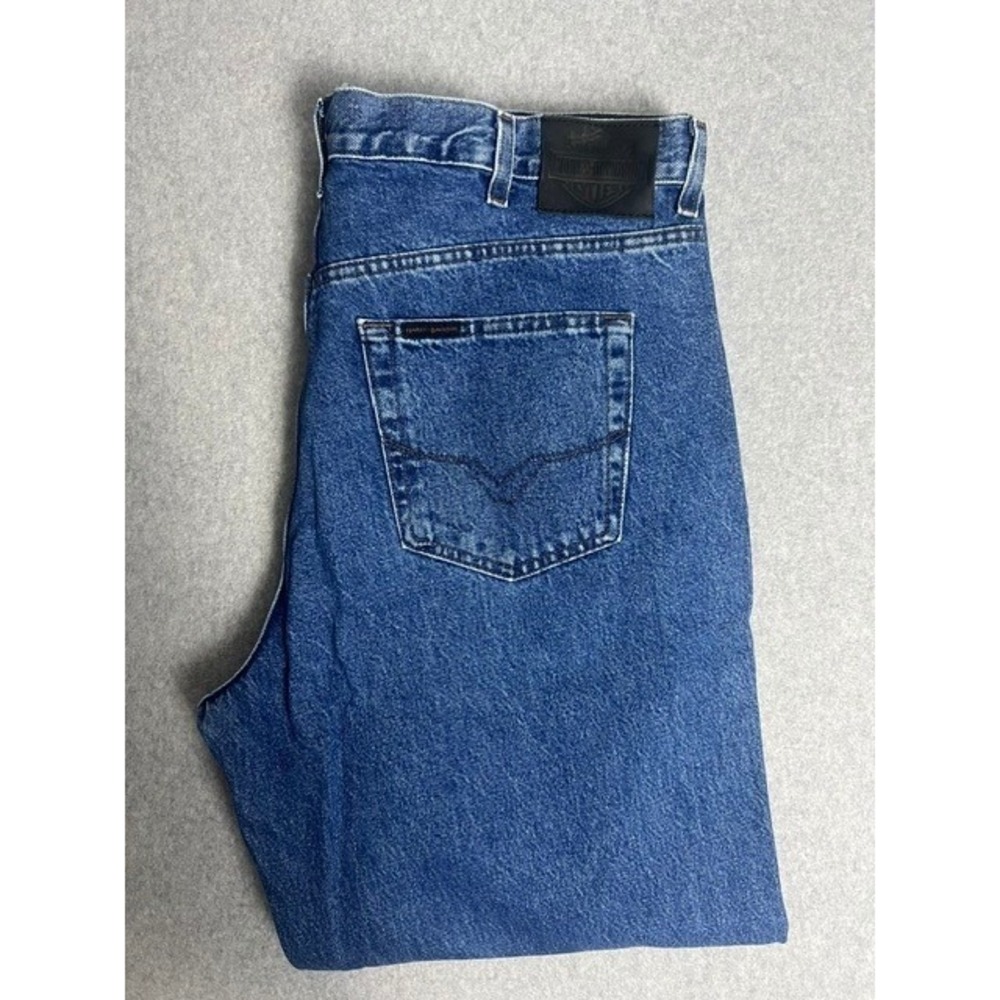 Harley Davidson Men's Denim Blue Jeans Classic Fit Size 42x32